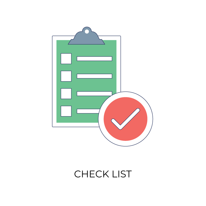 Checklist check flat color icon