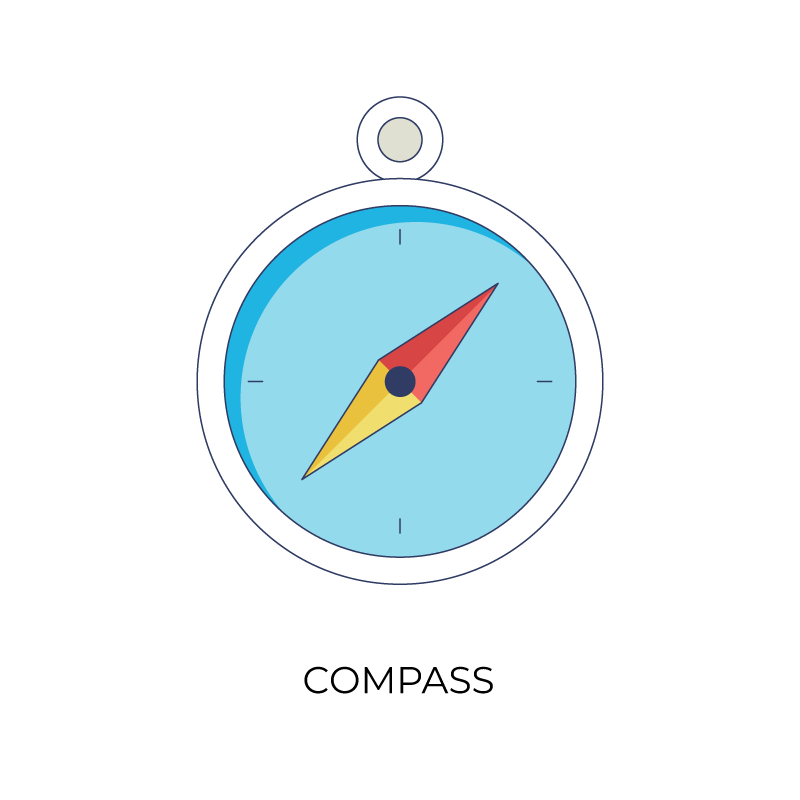 Compass flar color icon