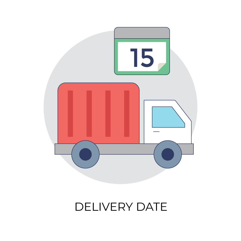 Delivery date flat icon