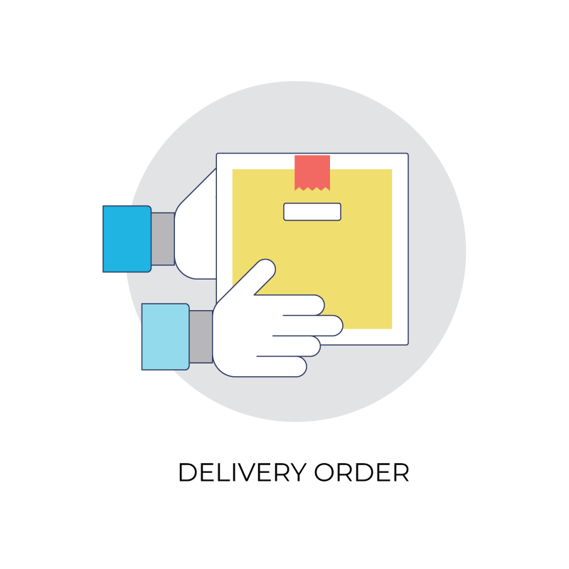 Delivery order flat icon