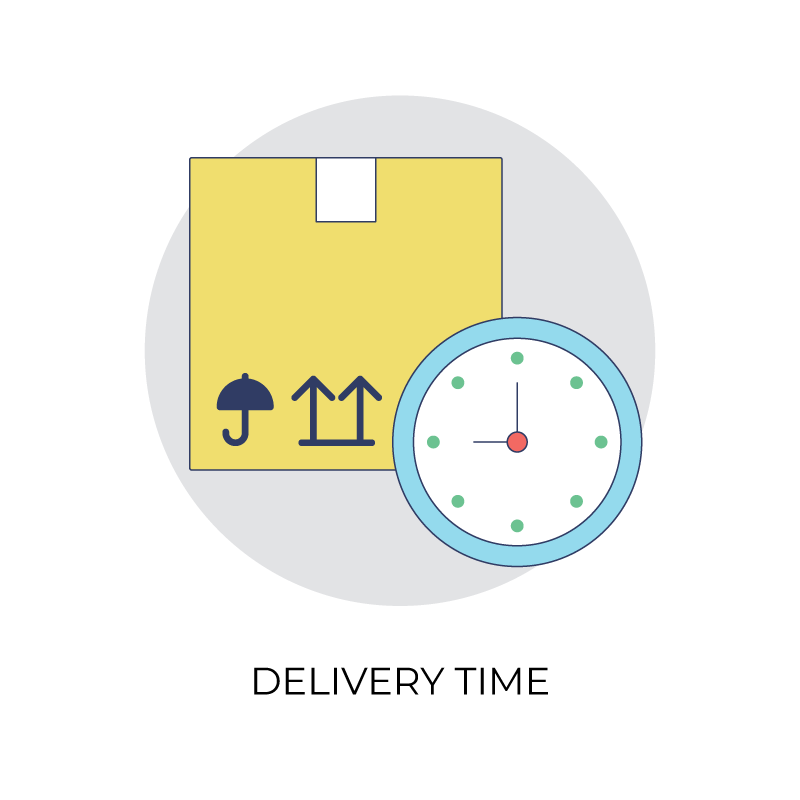 Delivery time flat color icon