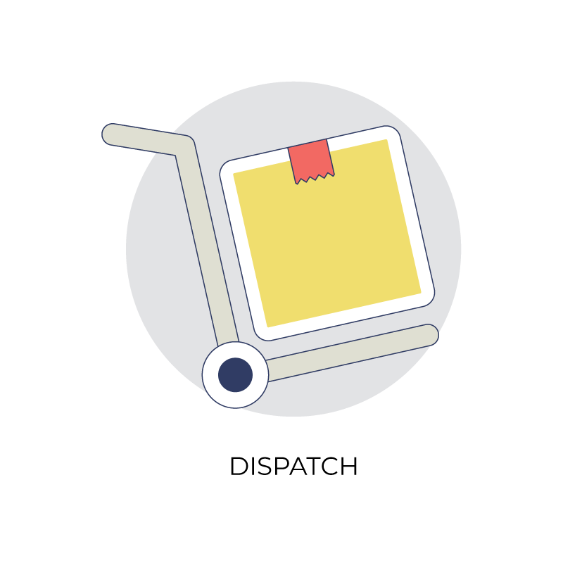 Order dispatch flat color icon