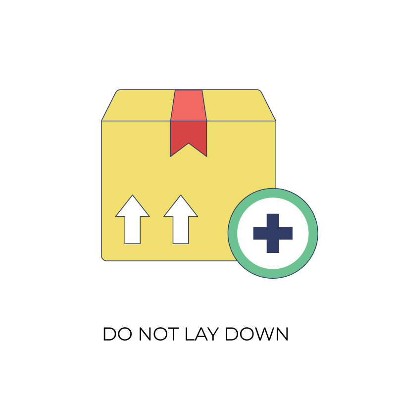 Do not lay down package flat color icon