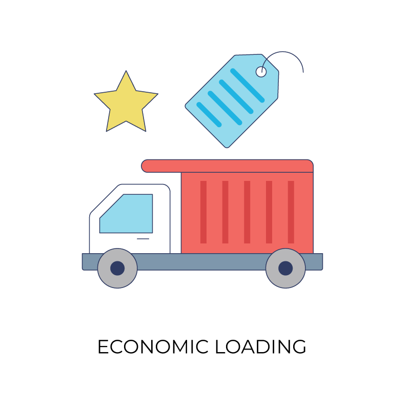 Economics loading flat color icon