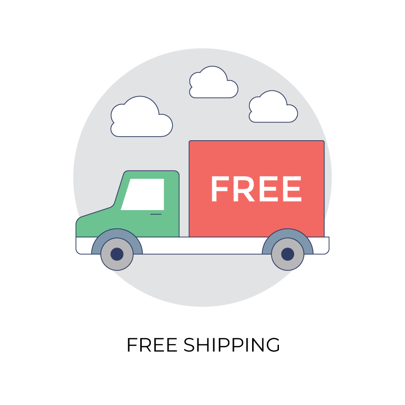 Free shipping flat color icon