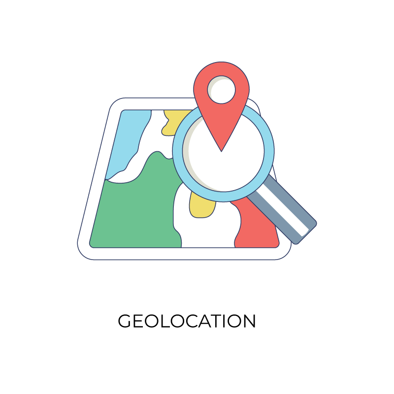 Geolocation flat color icon