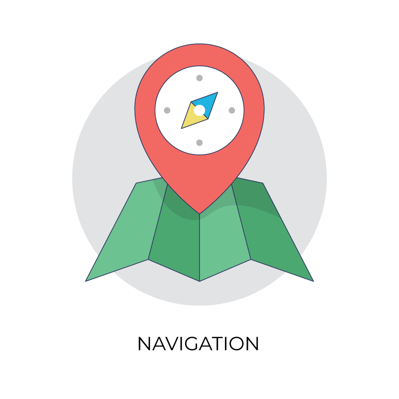Navigation flat color icon