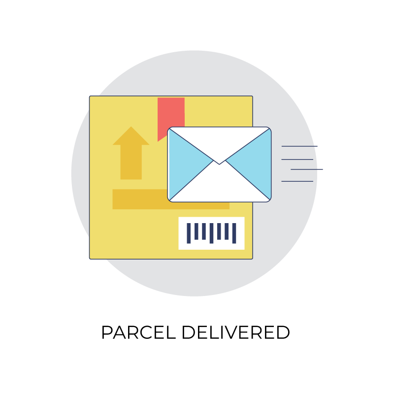 Parcel delivery flat color icon