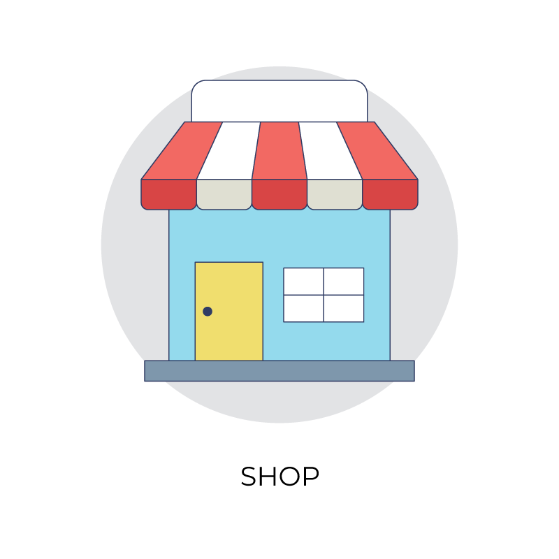 Shop flat color icon