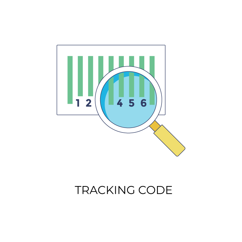 Tracking code flat color icon