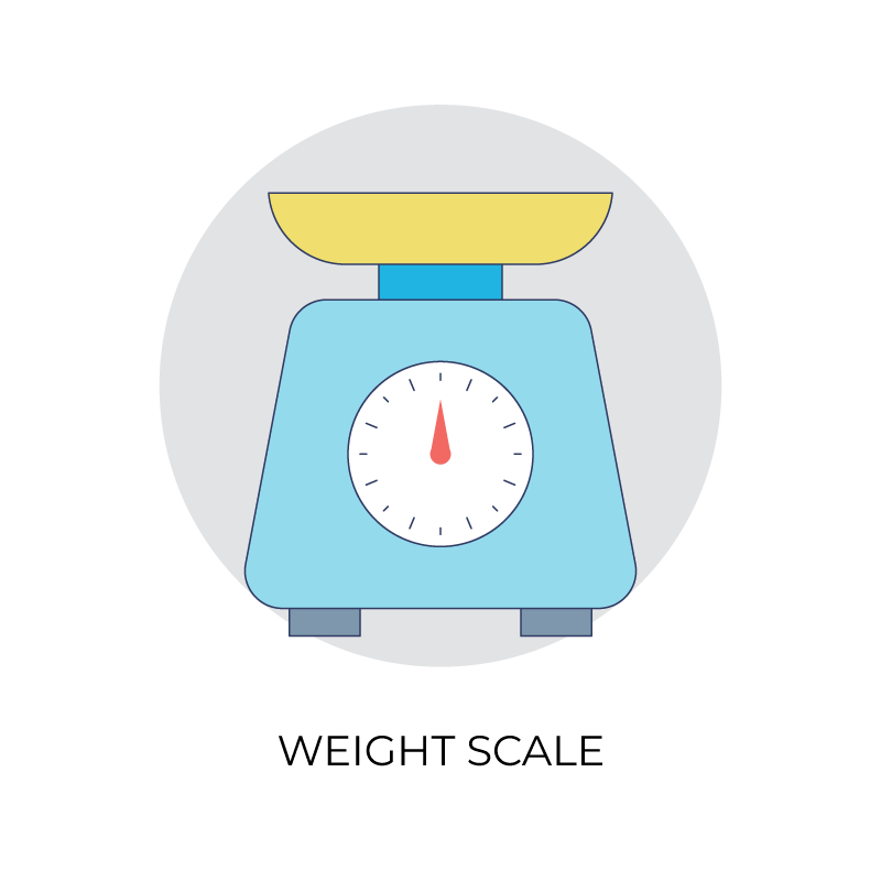 Weight scale flat color icon