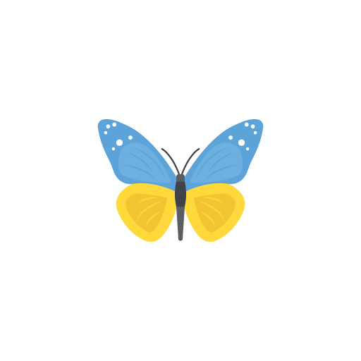 Beautiful butterfly icon vector