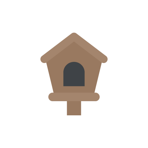 Birds home flat icon