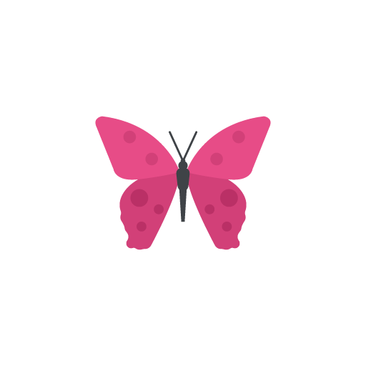 Butterfly flat icon