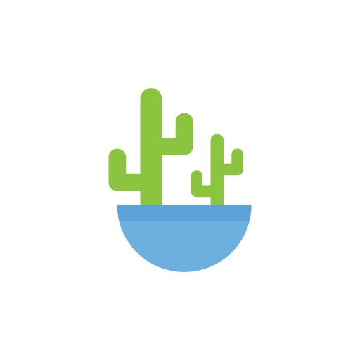 Cactus flat icon vector