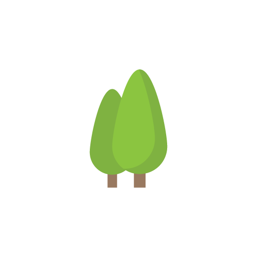 Cute tree flat icon vector