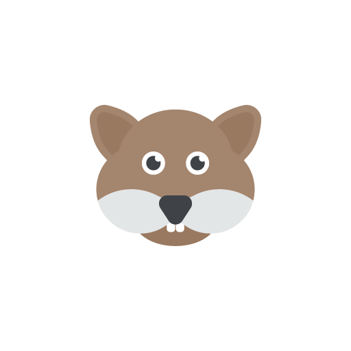 Free beaver face flat icon