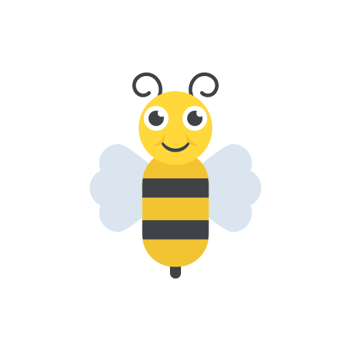 Free bee flat icon