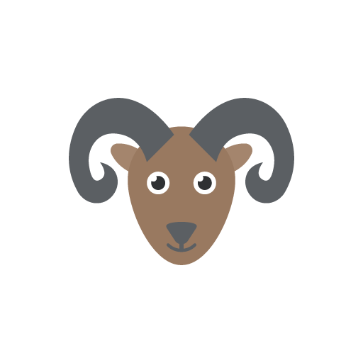 Free bighorn sheep face flat icon