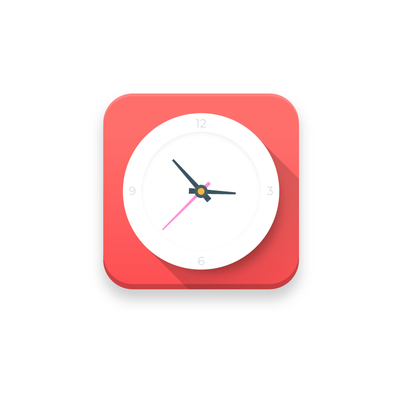 Free clock flat icon