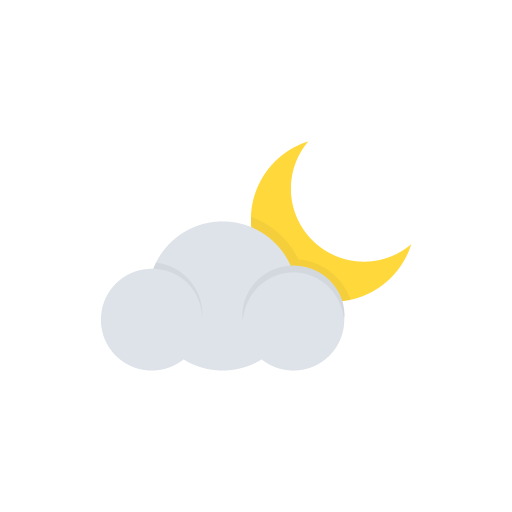 Free cloud and moon flat icon