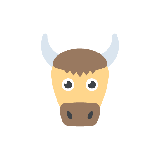 Free cow face color flat icon