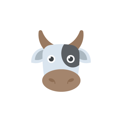 Free cow face flat icon