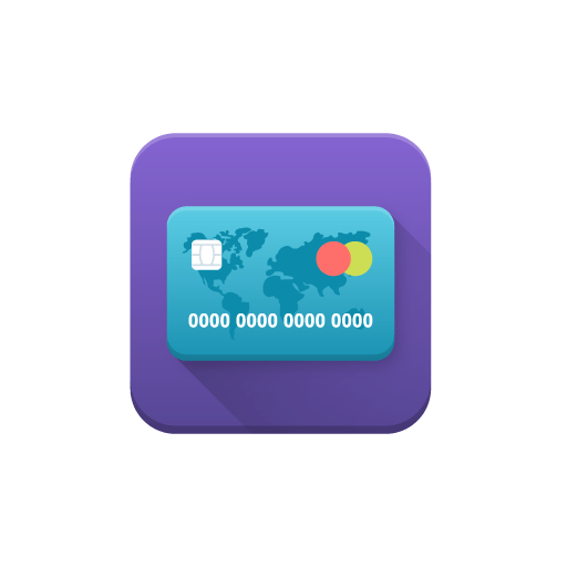 Free debit card flat icon vector