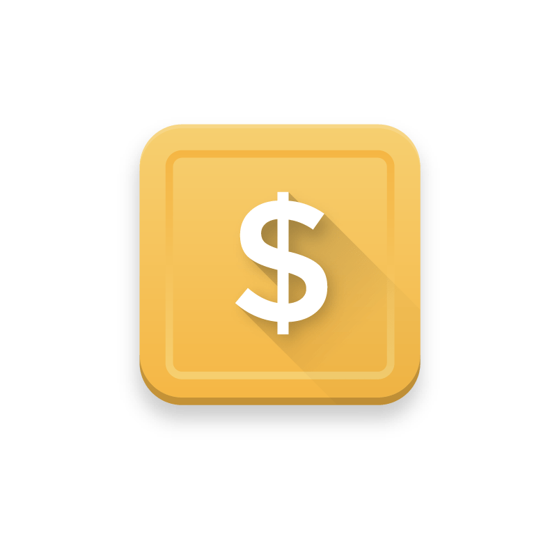 Dollar sign flat icon