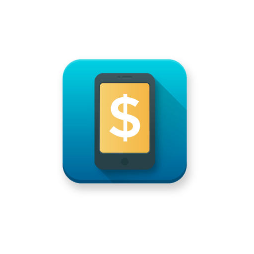Free dollar on phone flat icon