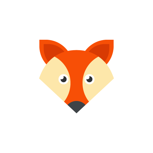 Free fox face flat icon