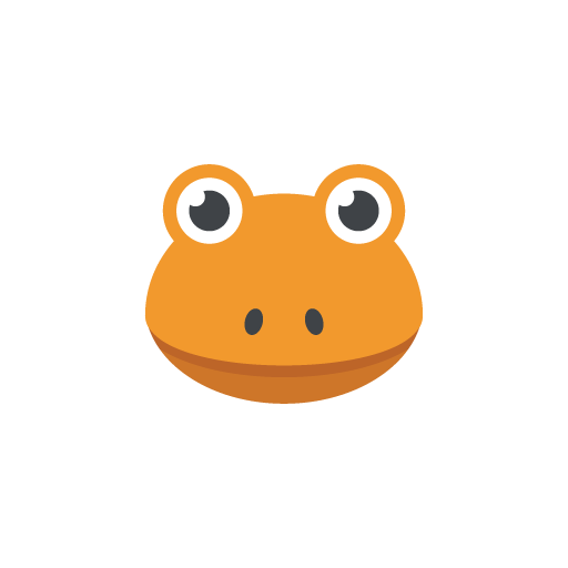 Free frog face flat icon