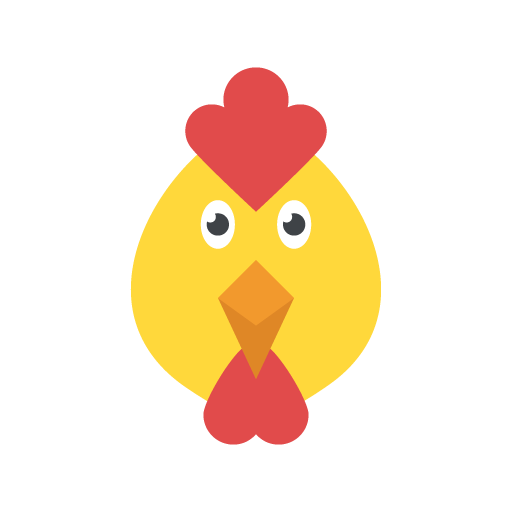Free hen face flat icon