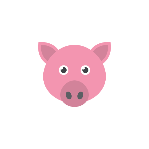 Free pig face flat icon
