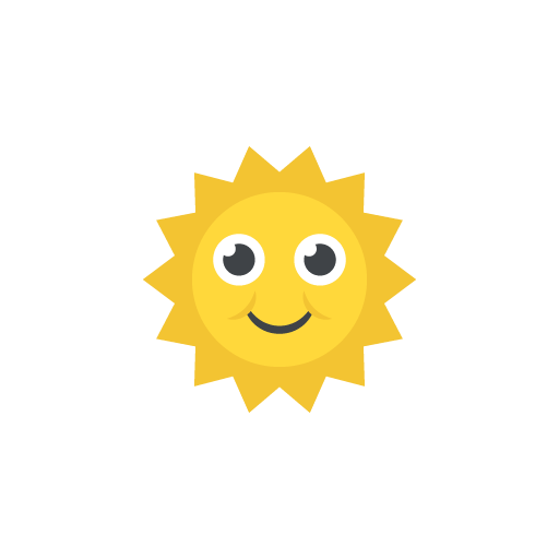 Free sun smiling flat icon