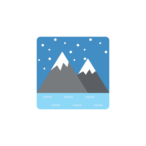 Glacier flat icon