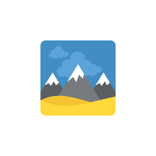 mountains flat icon for app