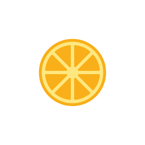 Orange flat icon