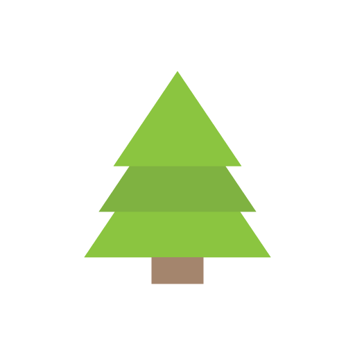 Pine tree flat icon