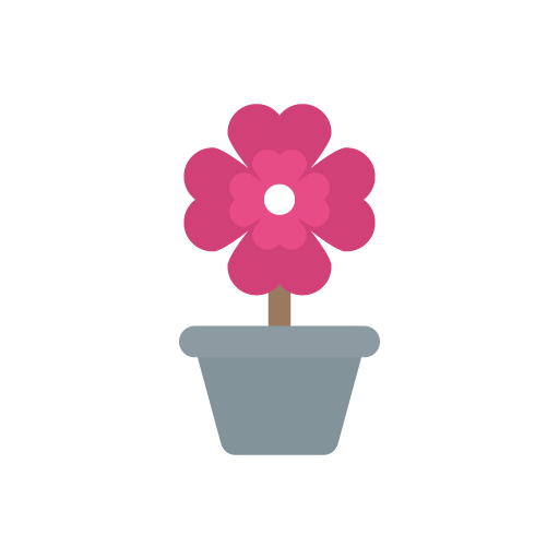 Pink flower flat icon vector download