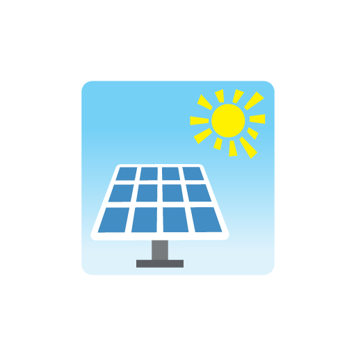 Solar panel flat icon