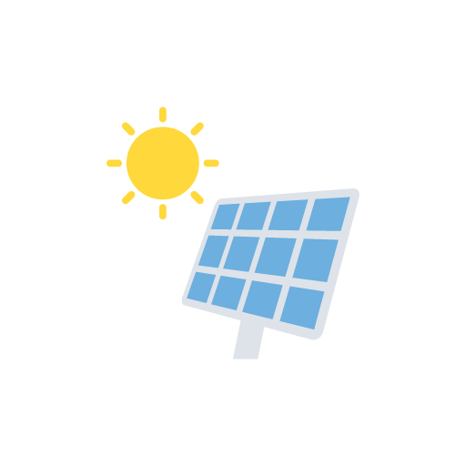 Solar panel flat icon