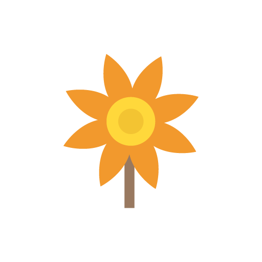 sunflower flat icon vector