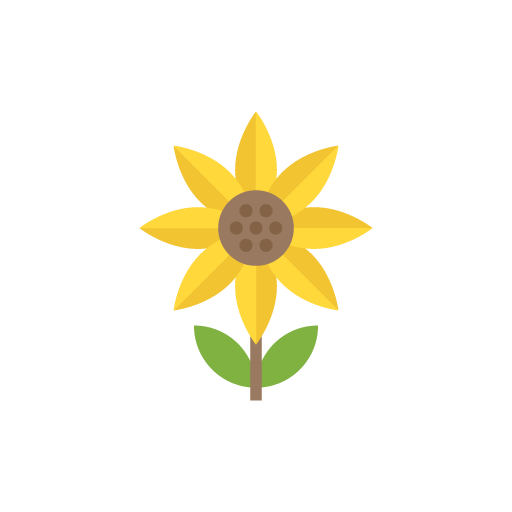 Sunflower flat icon