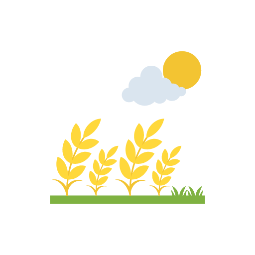 Wheat season flat icon