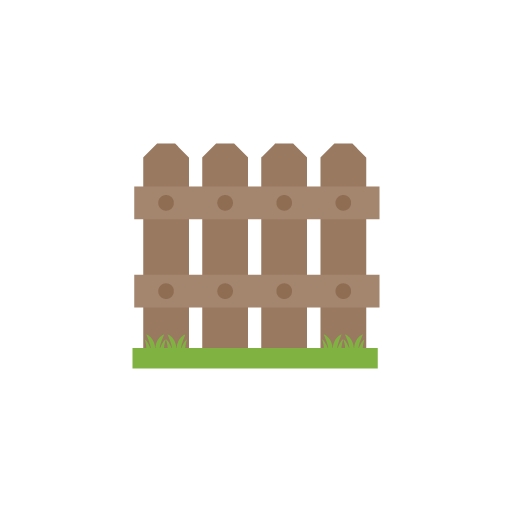 Wooden fence icon vector