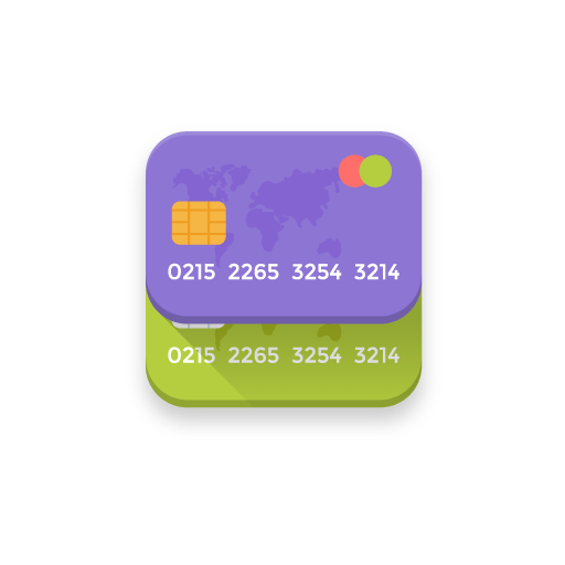 free credit and debit card flat icon