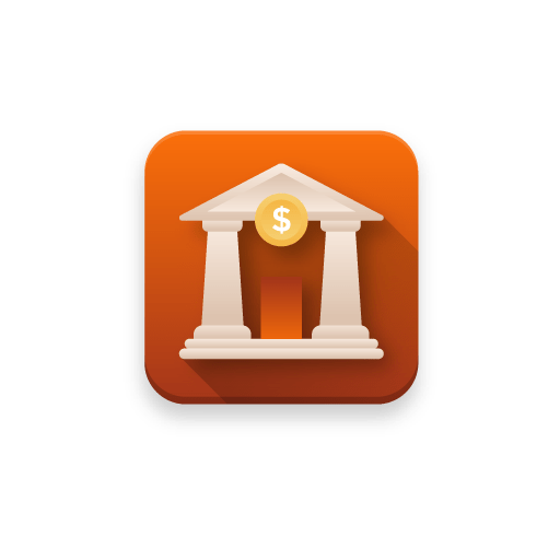 American bank flat icon vector