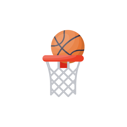 Basketball in hook vector