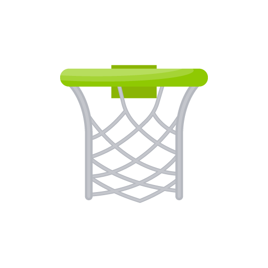 Basketball ring with net hook vector